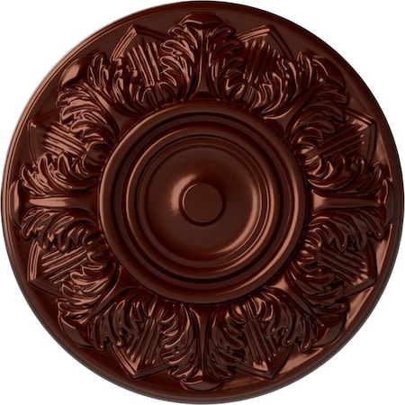 Ekena Millwork Whitman Ceiling Medallion (For Canopies up to 3 3/4"), Hand-Painted Antique Copper, 13"OD x 1 3/8"P CM13WHACS